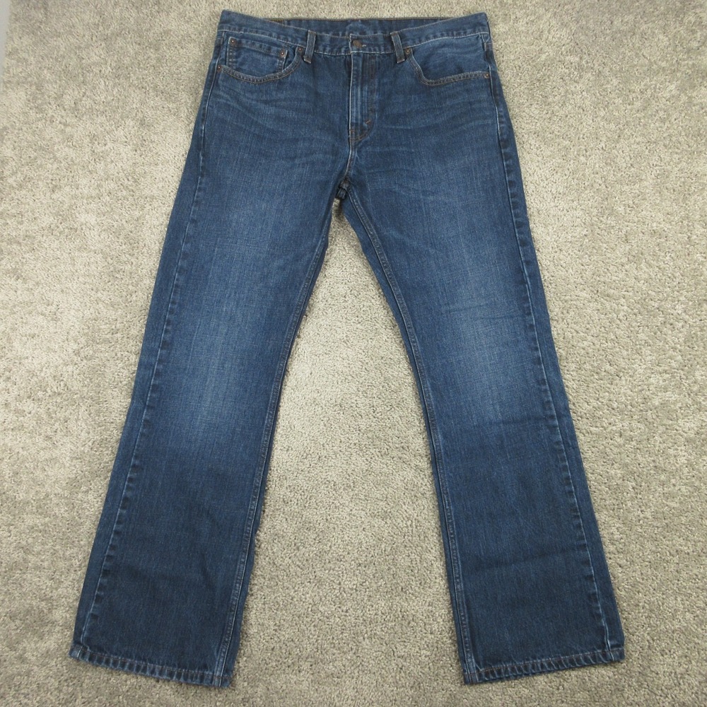 Levis Jeans Mens 36x32 Blue 527 Slim Bootcut Western Cowboy Rodeo Denim Pants